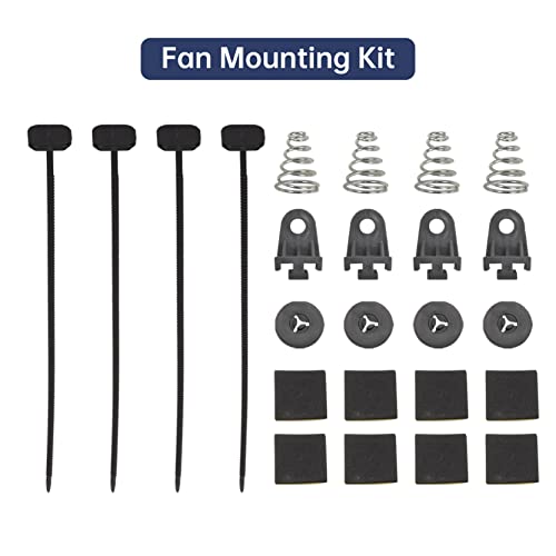 Batoneco 12" Electric Radiator Cooling Fan Mounting Kit, 12V Cooling Radiator Fan With 80W 800 Cfm Slim High Performance Universal (Black) #TOP5