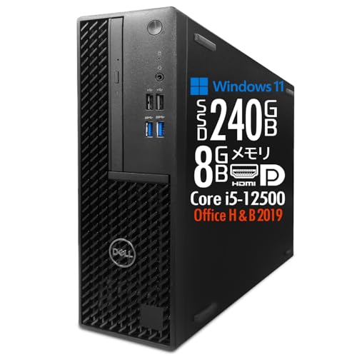 �y�����ςݕi�z�f�X�N�g�b�vPC OptiPlex 3000/Windows11 Pro/��12���� Core i5-12500/SSD240GB/������8GB/DVD-ROM�h���C�u/MS Office H&B 2019/HDMI/DP/VGA/3��ʏo��