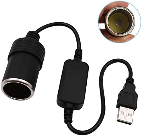 Cigarette Lighter Adapter,USB A Male to 12V Car Cigarette Lighter Socket Female Converter,for Driving Recorder,and Other Automotive Electronic Equipment (1Ft/30cm)
