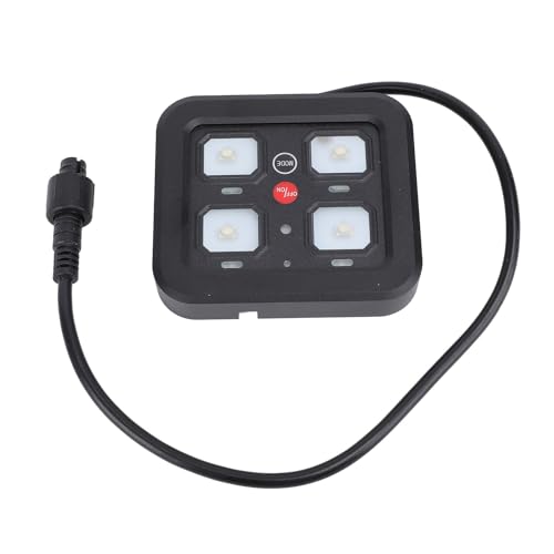 4 Gang Switch Panel, RGB Dimmable Backlit, 3 Lighting Modes, Aluminum Alloy, for Trucks Boats Cars RVs, Waterproof, 12V-24V DC ON Off Panel