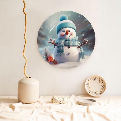 Bonhomme de neige en porcelaine anglaise, cadeau artisanal unique
