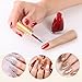 Angoily 1pc Silicone Practice Fingers, Nail Art Training Finger Model with Flexible Joints for Acrylic & Gel Nails, Manicure Display Tool, Light Brown, 2. 75 X 0. 78 X 0. 72 Inch