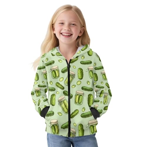 Kids Long Sleeve Zip Up Hoodies Fleece Jacket with Pockets Thick Winter Outfits for Girls Boys Cute Clothes2