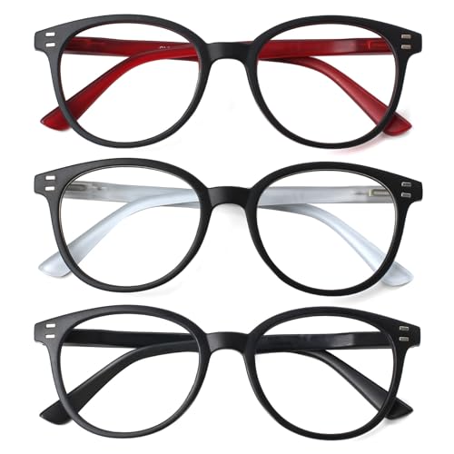 Image of 3 Pack Reading Glasses Spring Hinge Stylish Readers Black /Tortoise for Men and Women