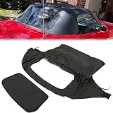 HECASA Replacement Convertible Soft Top Compatible with 1990-2005 Mazda Miata MX5 with Clear Plastic Window, Premium Grade Sailcloth Vinyl Black