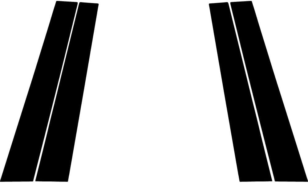 Rvinyl Pillar Post Pre Cut Window Trim Kits in Gloss Black Compatible with Porsche Panamera 2010-2016 - Adhesive Backs