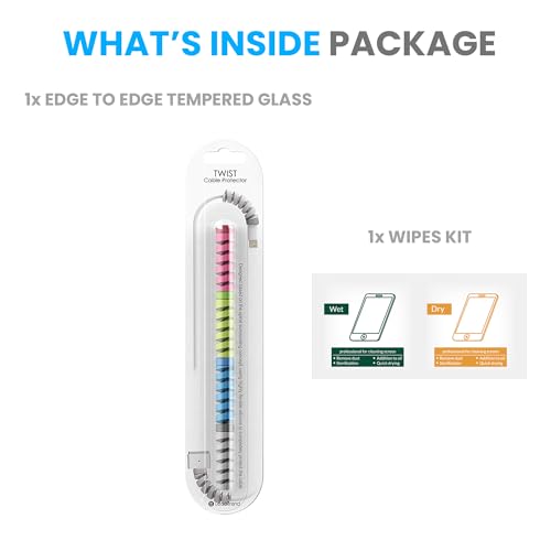 Image of ArmourPro Military-Grade Borderless Tempered Glass for iPhone 15 Pro (6.1 Inches) with Edge to Edge Protector Coverage, Cable Protector and Easy Installation Kit | Anti Dust Mesh Filter