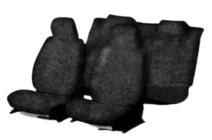 Image of Cotton Car Seat Cover for Maruti Omni (5 Seater) (Black)
