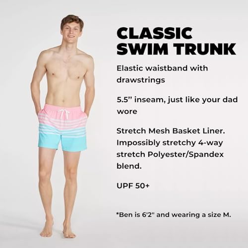 Image of Chubbies Men's Swim Trunks, Stretch Swimming Board Shorts, 5.5 inch Inseam