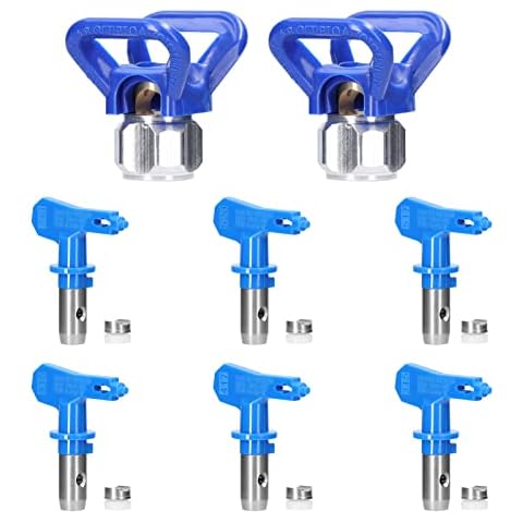 Reversible Nozzles Paint Spray Tips, Weytoll Reversible Nozzles Paint Nozzle Kit, Airless Sprayer Nozzle Kit Sprayer Accessories (6 Pack Contains 211, 315, 417, 515, 517, 523) Cover