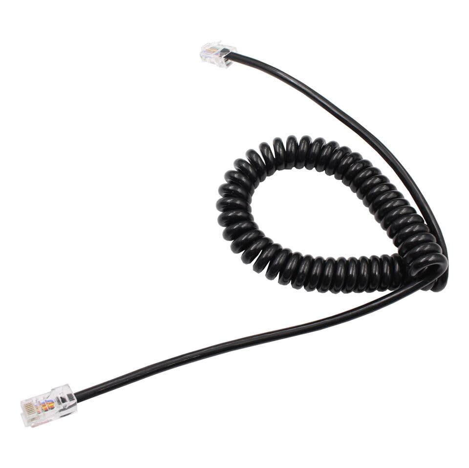 Close-up of dreeong Mic Cable Cord showing one RJ-style connector