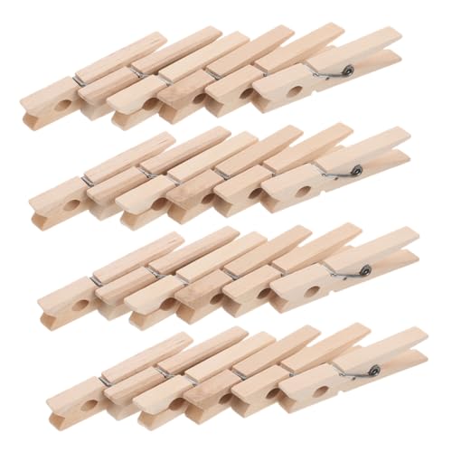 KESYOO 150個 多機能木製洗濯ばさみ 滑り止め付きコンパクトクリップ 靴下や下着に優しい布製品保護 旅行や屋外にな携帯 多用途の衣類ピン
