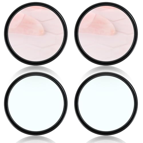 4Pack Office Desk Mirror, Adjustable Desk Mirror Office Cubicle, 2”Stick-On Monitor Mirrors to See Behind You