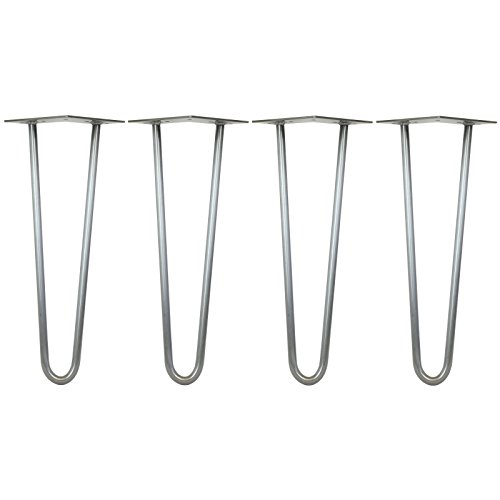 Preisvergleich Produktbild Hartleys 4er Set Haarnadel-Tischbeine mit Doppelstab, Höhen und Stärken