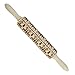 color mogu Christmas Wooden Rolling Pins Engraved Embossing Rolling Pin with Christmas Symbols for Baking Embossed Cookies
