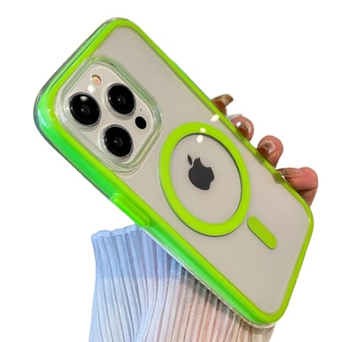 Étui rigide iPhone 13 Pro Max vert fluo compatible charge sans fil contre les chutes