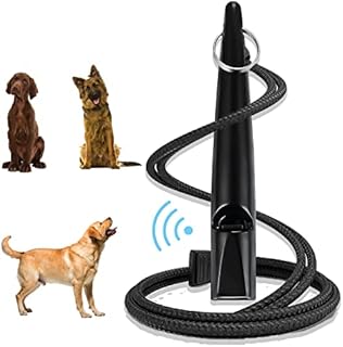Bagari Dog whistle with Strap Lanyard - Dog Whistles for Recall - High Pitch Plastic Whistle Ideal for Dog Training - No 210.5 for Puppy Training (Black)