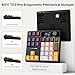 BOYI TD31Pro Mechanical Numpad,Mini Keyboard with Screen&Knob,Bluetooth5.0/2.4G/Type-C Wireless Numeric Keypad,Gasket HotSwap RGB Number Pad,PBT Keycaps Rechargeable Number keypad for PC(Black-Grey)