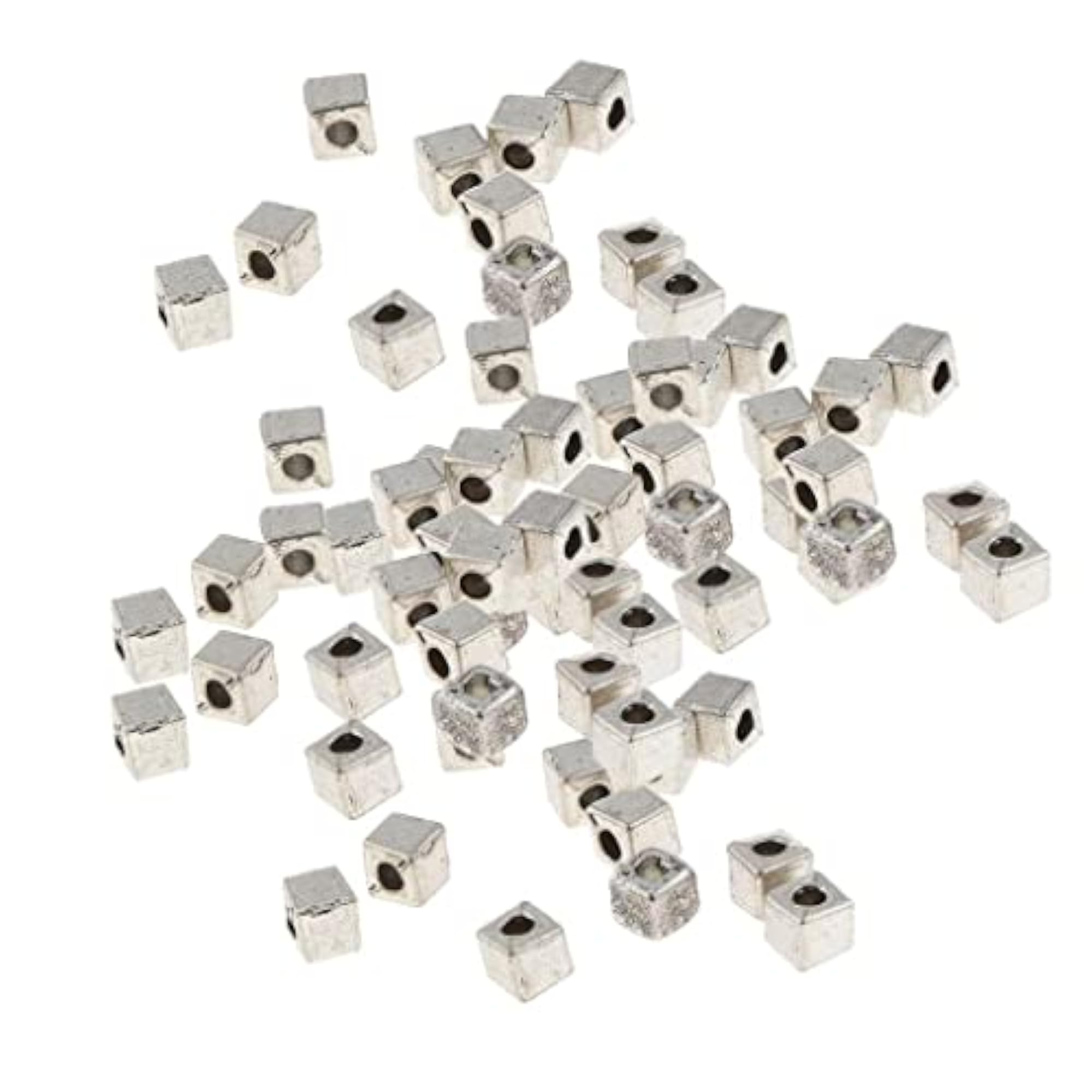Alloy Bead Square Spacer Loose Beads for DIY Jewellery