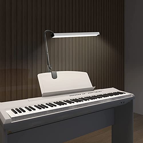 Bolowei Led Grand Piano Lamp - Portable Piano Light With Clip-On Music Stand Light,Aluminum, Modern Design, 3 Color Temperatures, Rotated Lamp Cap & Onekey Dimming 10W #TOP5