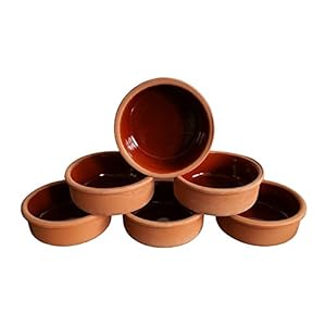 AVANOS 6 ovenvormen van klei, schalen voor tapas, gratin Güvec, Greixonera, Cazuela