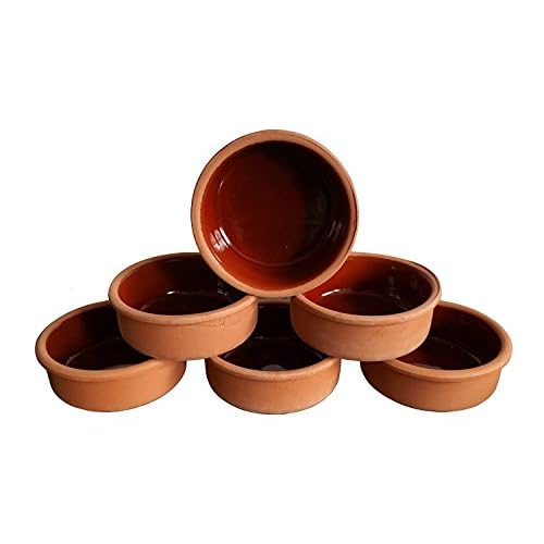 6 Auflaufformen aus Ton, Schalen für Tapas, Gratin Güvec, Greixonera, Cazuela