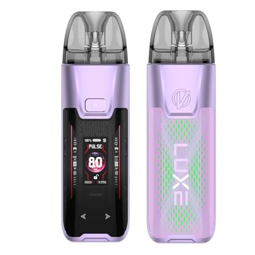 ‌Vaporesso Luxe XR Max 2 Kit 80W – E-Zigarette Knopfzug (Button Draw), integrierter 3200-mAh-Akku, 5-ml-Pod-Kartusche, GTX-Heizwendel, MTL/DTL-Modus, No Nicotine (Fließendes Violett)