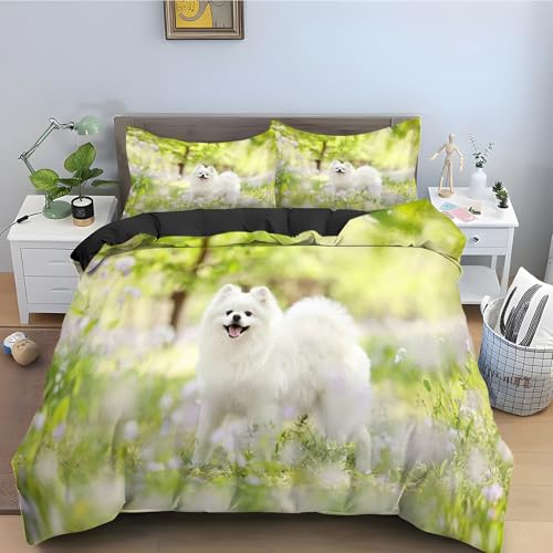 Housse de couette 160x200 animal anti-plis en microfibre pour lit propre