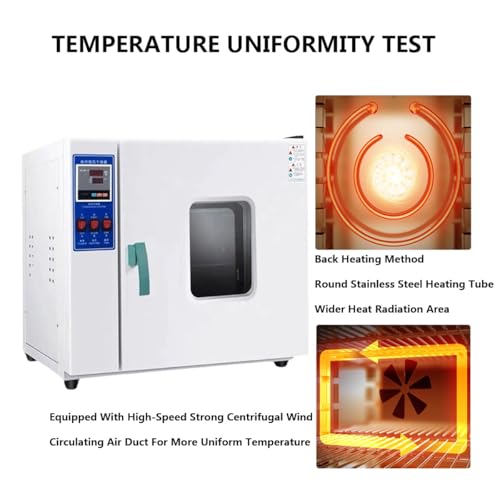 Erxewim Vacuum Drying Oven with Galvanized Inner, Laboratory Oven, Constant Temperature Air Blast Drying Oven (136L) with Vacuum Gauge and Digital Controller