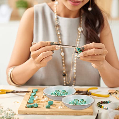 Fantasyon Ceramic Jewelry Trays Small Decorative Trinket Dish Round Key Dish For Entryway Table Key Bowl Jewelry Trays For Rings Earrings Necklaces Birthday Mother's Day Gift For Women Friends #TOP6