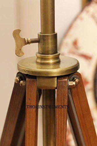 THOR INSTRUMENTS Tripod Floor Lamp Nautical Floor Lamp Home Decor Lamp Brown