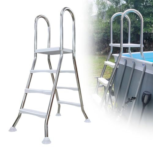 Escalera para piscina de acero inoxidable 304, 3 peldaños miniatura 1