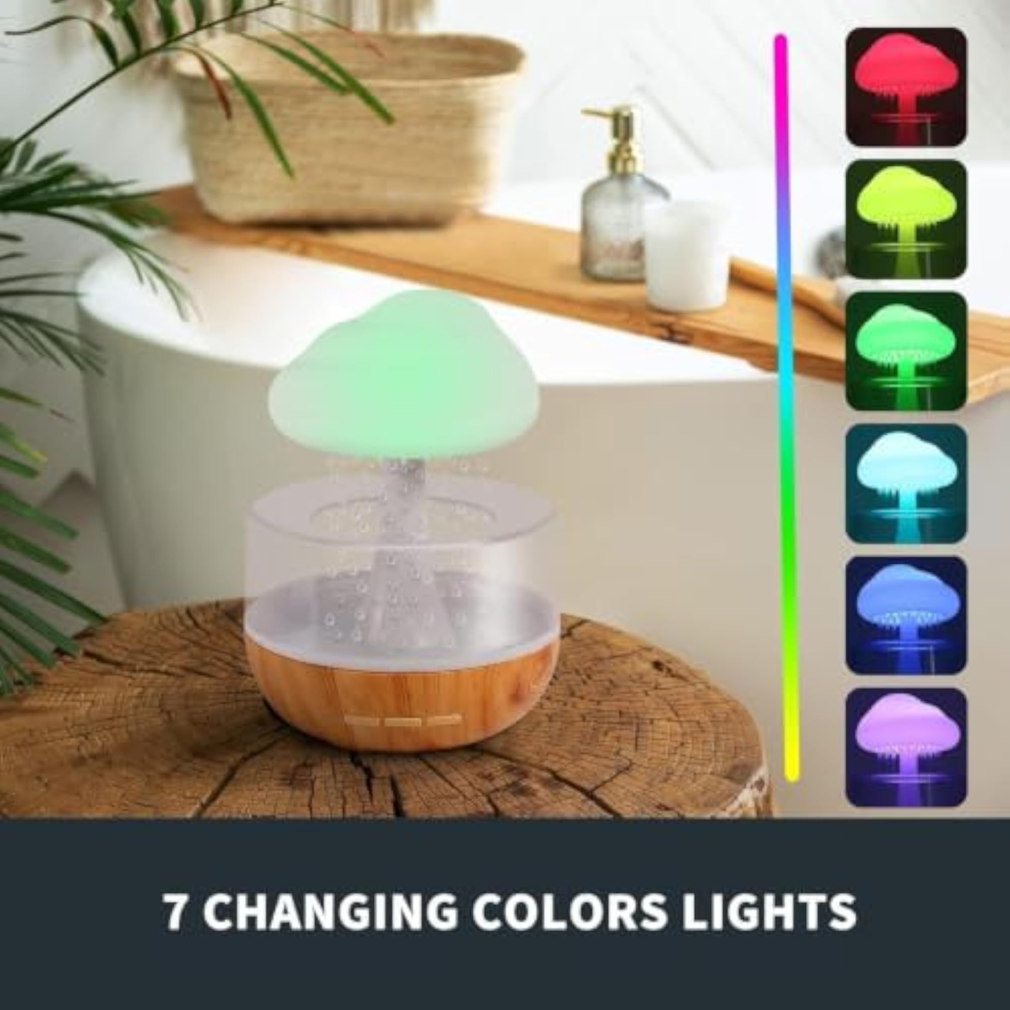 Rain Cloud Humidifier and Essential Oil Diffuser with LED Night Light