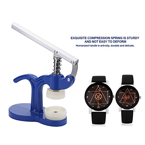 Gototop Watch Press Set,Watch Case Closer,Watchmaker Presser Repair Tool With 12 Fitting Dies For Close Snap Off Watch Back Cover,Blue #TOP1