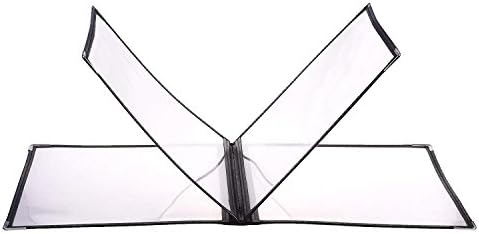 COSMOS 4 Page 8 View Transparent Restaurant Menu Covers, Fits A4 Size Paper