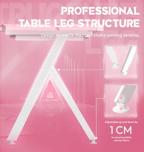 Image of Dowinx Gaming Table (Pink)