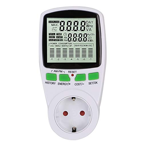 Preisvergleich Produktbild YORKING Energiekostenmessgerät Strommessgerät für Balkonkraftwerk Leistungsmesser Wattmeter Stromzähler Steckdose Energiemonitor Stromverbrauch Stromkostenmessgerät Stromzähler für Steckdose