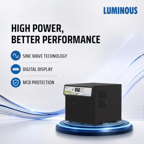 Image of Luminous Maximus 2300+ Pure Sine Wave Inverter for Home,Office & Shops | 2000VA /24V Capacity | Smart LCD Display | High-Capacity Backup Solution | Easy Installation | 36 Months Warranty