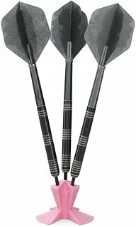 Mini Dart Display Stands (5-Pack) - Each Holds 3 Darts, Total 15 Dart Capacity | Compact Desktop & Shelf Organizer for Steel & Soft Tip Darts | Sleek Holder for Players & Collectors (Pink)