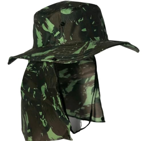 Chapéu de Pescador Australiano Com Proteção de Pescoço Trilha Mato Sol Pedreiro Canavial Chapéu de P