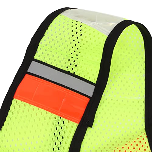 Colete reflexivo noturno multifuncional, colete reflexivo esportivo com bolso com zíper pequeno e ma