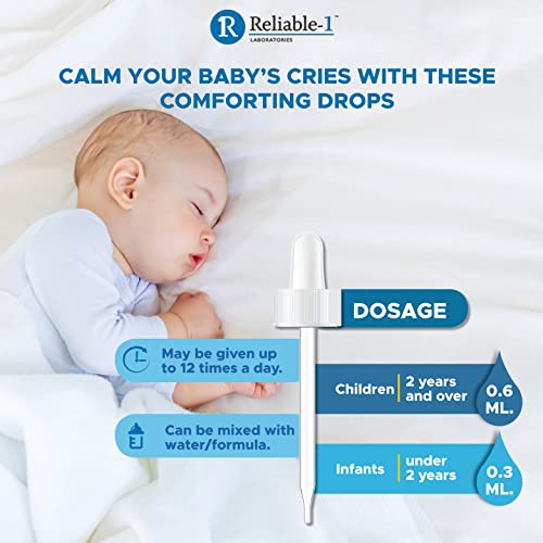 Reliable-1 Laboratories Infant Gas Relief Drops (Liquid Simethicone Gassy Baby Passer) New Born Diaper Bag Essential AntiGas Help for Bloat, Tummy Pains, & Better Sleep β image 4