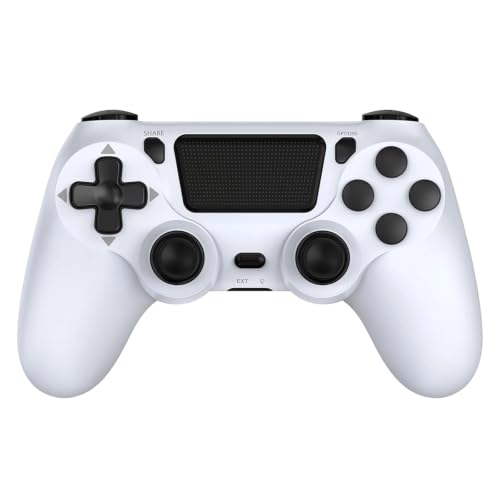 Jeifhxu Manette pour PS-4, Manette sans Fil Controller compatible avec PS-4/Pro/Slim/PC, Double Vibration/Panneau Tactile/Prise Audio 3,5 mm/axe à six ans/Batterie Rechargeable 800mAh
