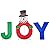 48'' Joy Snowman Lighted-Up Sign, Large Joy Christmas Yard Garden Decoration with SMD Lights for Winter Holiday Home Pathway Lawn Walkway Display Decor