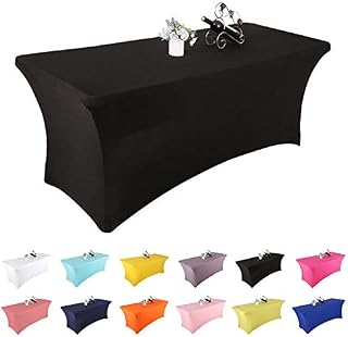 Yetomey Spandex Table Cover Rectangular Stretch Tablecloth,for DJ,Tradeshows,Vendors,Weddings