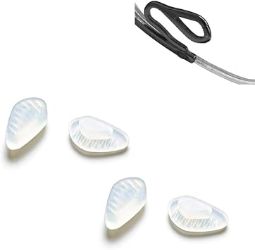 White Eyeglass Nose Pads Push Silicone Replacement for Nike 12mm 2Pairs