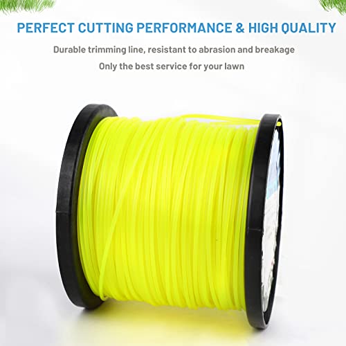 Miniatura 5 de Swawis Hilo Desbrozadora 2,4mm X 100m Hilo De Corte Hilo De Nylon De Cortacésped Redonda Para Jardin Hierba, Amarillo