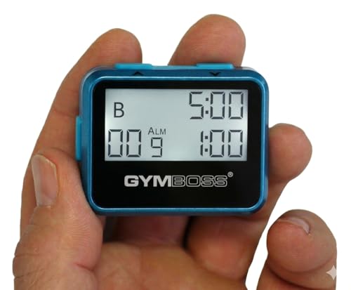 Gymboss Minuteur d’intervalle et chronomètre – Coque Brillant Sarcelle/Bleu – vue 2