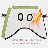 Voarge Hundejacke Winterweste Jacken, Hundemantel mit Geschirr für Kleine Hunde Hundemantel Wasserdicht Maschinen Waschbarer Reflektierender Streifen Design Haltbarer D-Ring (Grün, M)
