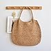 MODODO Braided Straw Handbag Large Capacity Woven Shoulder Bag Fashionable Color Basket Bag for Beach Vacation